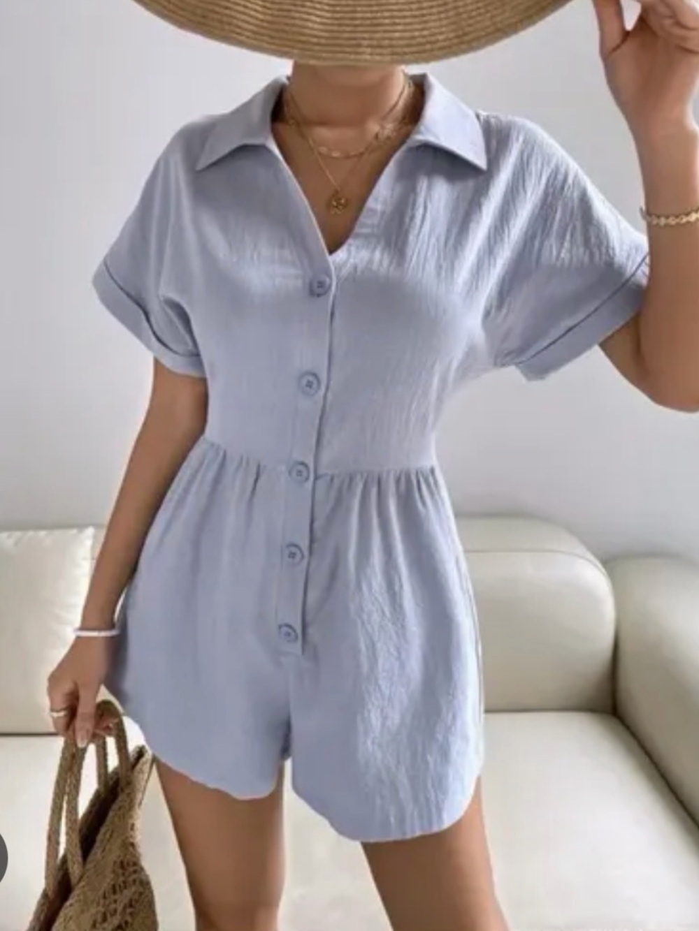 Purple Romper - Shein Size Medium